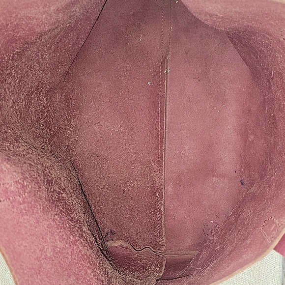 Large J.Crew Burgundy Striped Leather Tote Bag - Picture 9 of 14